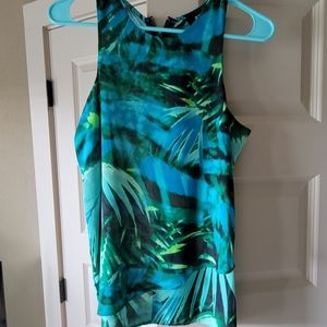 Ana sleeveless top Sz small green/turquoise